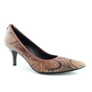 DONALD PLINER Mauve Pink Snake Textured Leather Heel Pumps 9 N